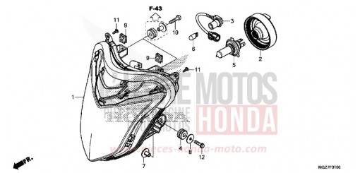 PROJECTEUR CB500XAF de 2015